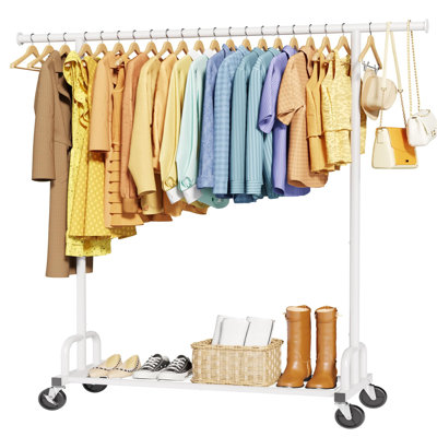 116cm Rolling Clothing Rack