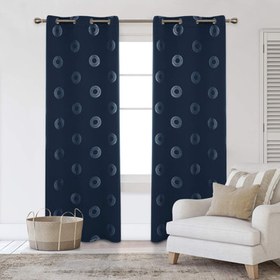 Paire de rideaux occultant en polyester Aquira