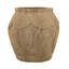 14.8" H x 15" W x 15" D Round Sand And Cement Planter With Woven Brown Texture-1949596106
