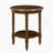 Philippe Round End Table with Shelf Brown
