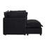Fauteuil d'appoint moderne en chenille avec repose-pieds et coussins-1319194231