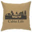 Coussin Wooded River Image - Cabin Life - Lin gris-1893094730