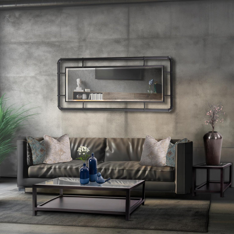 Brennan Metal Rectangle Mirror, 42" x 18"