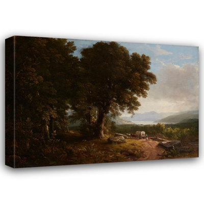 "Landscape with Covered Wagon" by  Asher Brown Durand - Gallery Wrap Canvas Wall Art