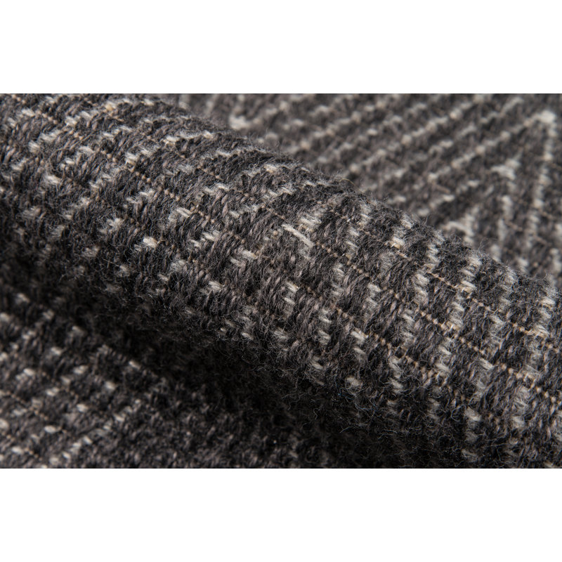 Tapis d'intérieur / extérieur à motif de chevrons gris anthracite Antigua, Tapis de couloir 2 pi x 6 pi