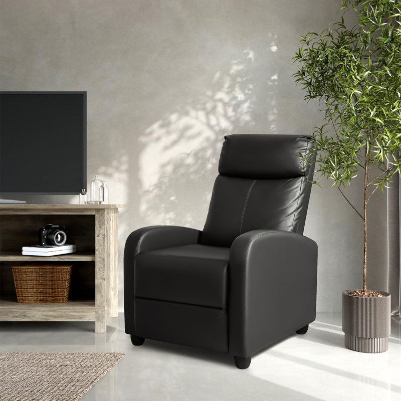 Recliner Chair with Lumbar Support, Black