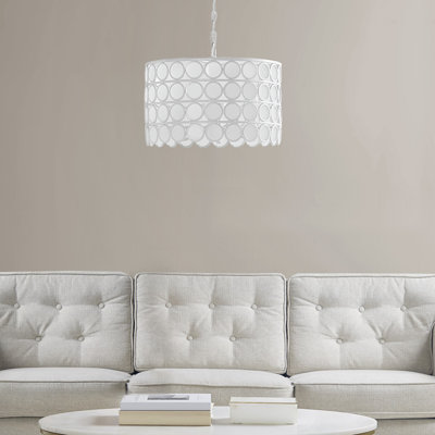 LanternMuuji 4-light Glass Drum Shade Chandelier(bulbs No Included)