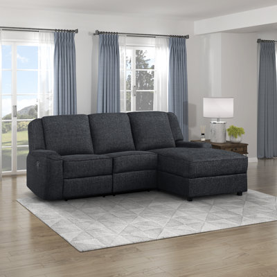 Canapé modulaire inclinable en chenille l 89,5 po Rossman