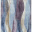 Tapis extérieur lavable abstrait bleu et mauve 9 pi x 12 pi denim