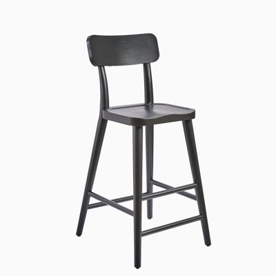 Bar Stool with Solid Wood Frame