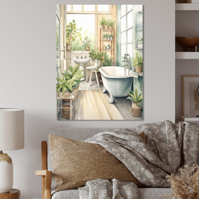 «Bathroom Botanical Dream II», reproduction sur toile sans cadre