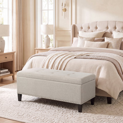 42" Tufted Rectangle Storage Ottoman