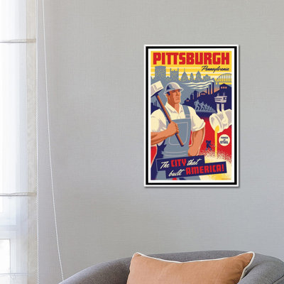 Affiche de voyage Pittsburgh Steel Worker par Jim Zahniser-impression d’art graphique