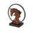 Cole And Grey Resin Family Horse Room Copper Table Lamp With Circle And Square Base
