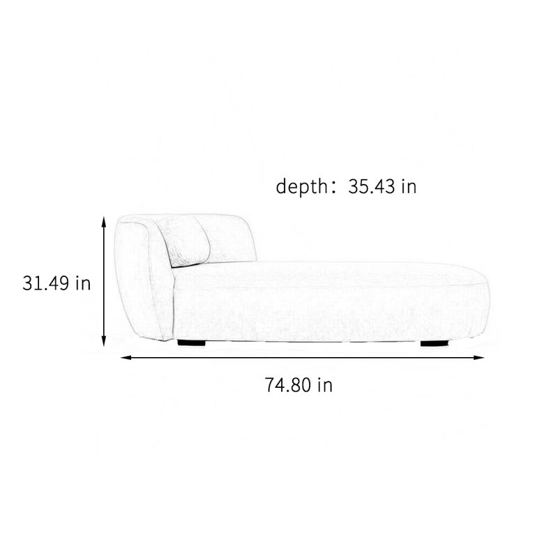 Chaise longue moderne à la mode et créative, Orienté à gauche (vu de face)
