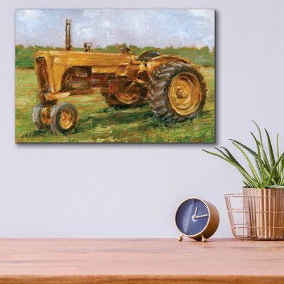 «Rustic Tractors 4» par Ethan Harper, art mural en verre acrylique