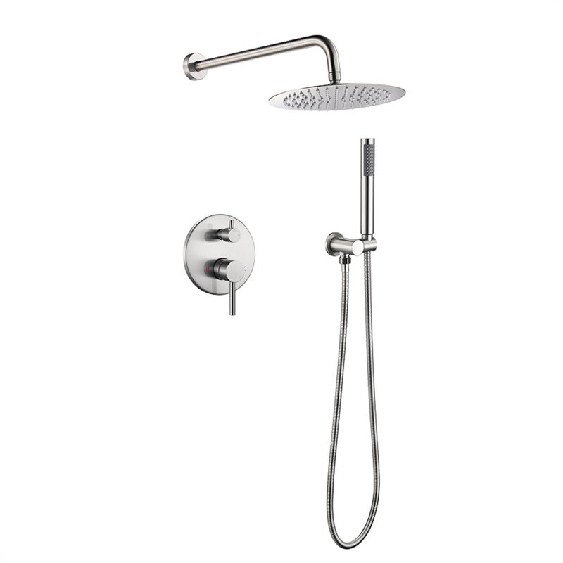 Pomme de douche double standard / double, Nickel brossé