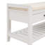 Banc de rangement pour hall d'entrée avec range-chaussures, siège rembourré et tiroirs HOOSENG, blanc-65776624