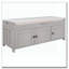 Wooden Storage Bench with 3 Shutter-shaped Doors