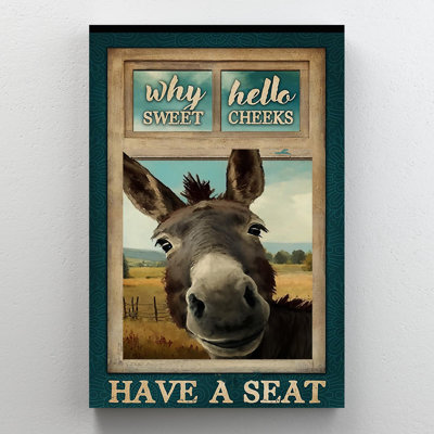 «Donkey Have A Seat On», impression sur toile