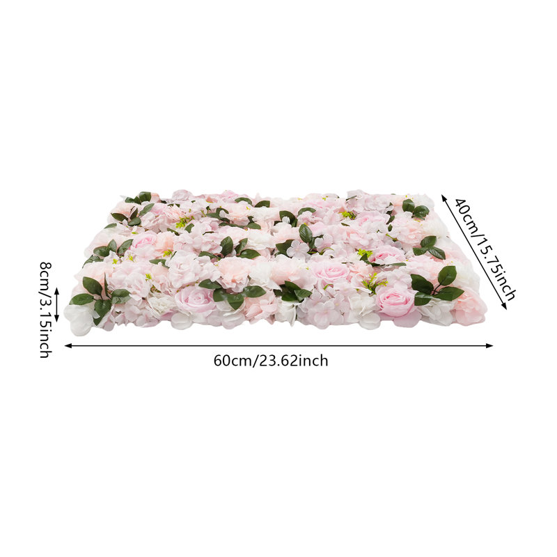 Artificial Flower Wall Panels, Pink