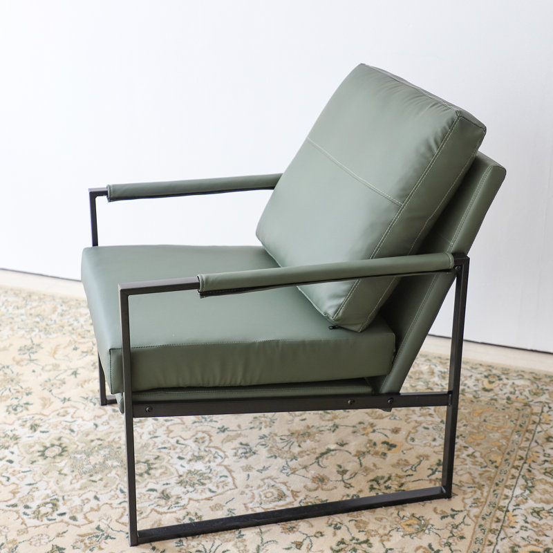 Fauteuil de 23 po de largeur, Similicuir vert