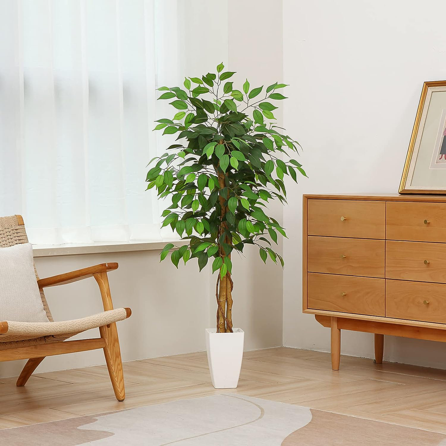 Primrue 48'' Faux Ficus Tree in Pot | Wayfair