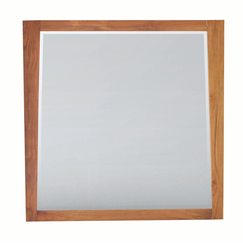 Earthy Teak 36" Rectangular Bathroom Vanity Mirror