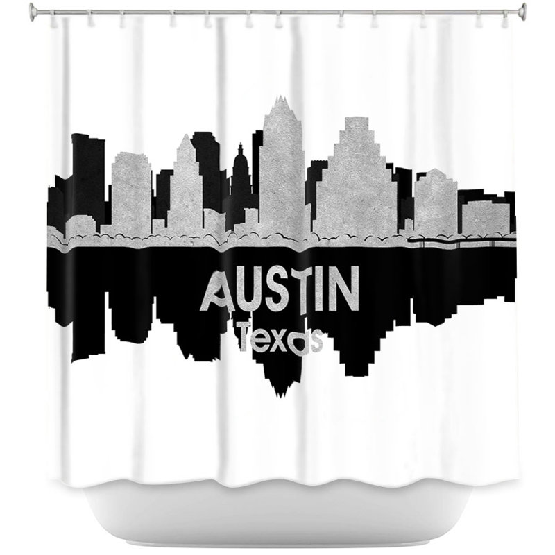 City IV Austin Texas Single Shower Curtain
