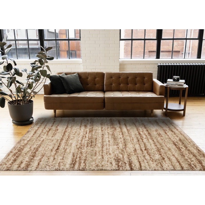 Tapis d'intérieur abstrait orange Jacylyn, Rectangle 7 pi 10 po x 10 pi 6 po