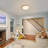 LumiLux 1-Light Modern Wood LED Flush Mount Ceiling Light for Bedroom