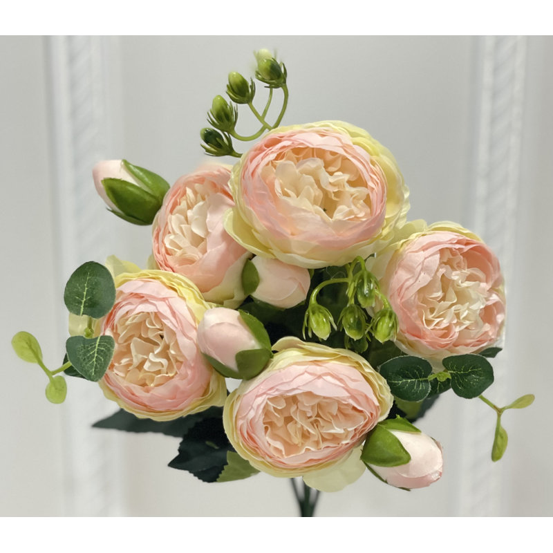 Tiges de pivoine en soie, Jaune