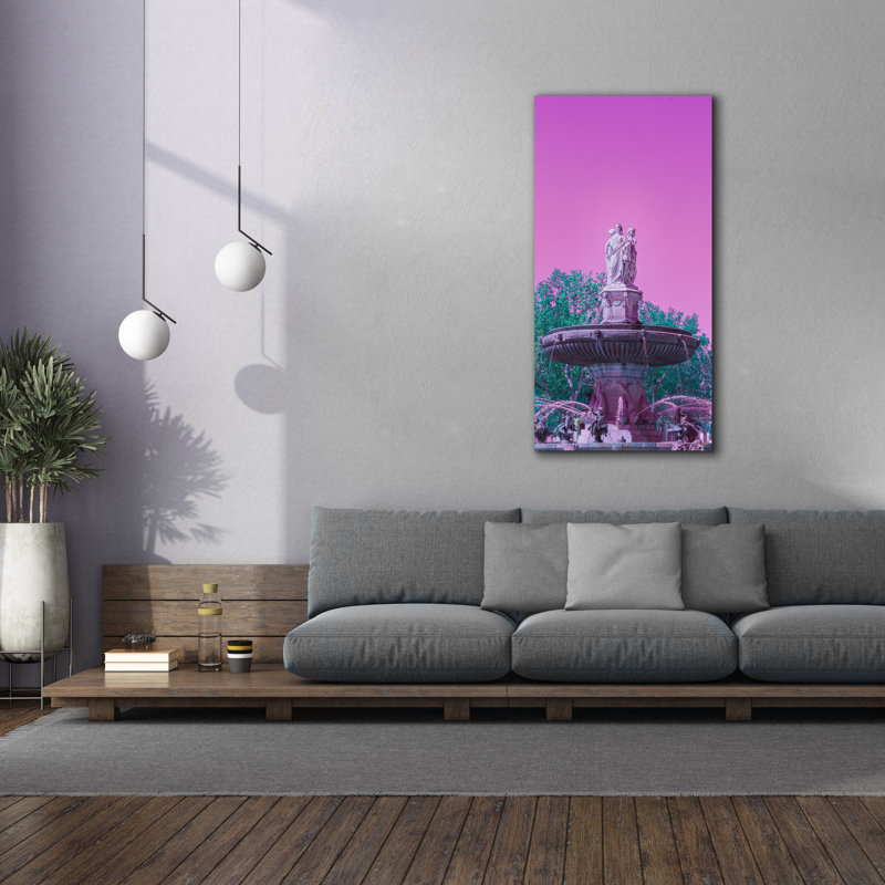 «Magenta Pop Fountain» par Life BeautifuLEE, art mural sur toile