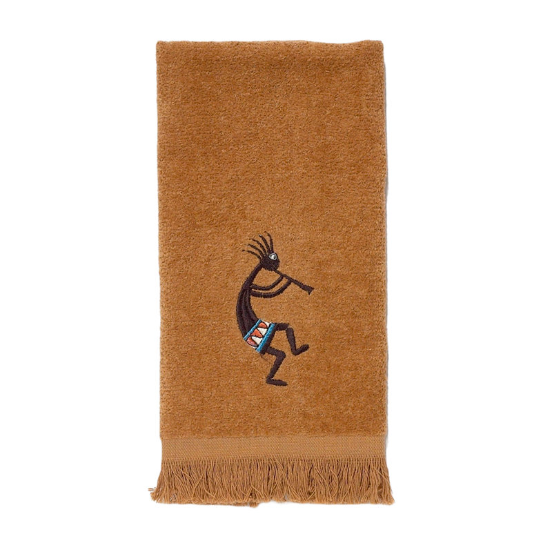 Kokopelli 100% Cotton Midweight Waffle Bath Towel, Nutmeg, Fingertip Towels - 1 Pack
