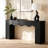 63-Inch Long Sofa Table, Farmhouse Wood Console Entryway Table-1813103692