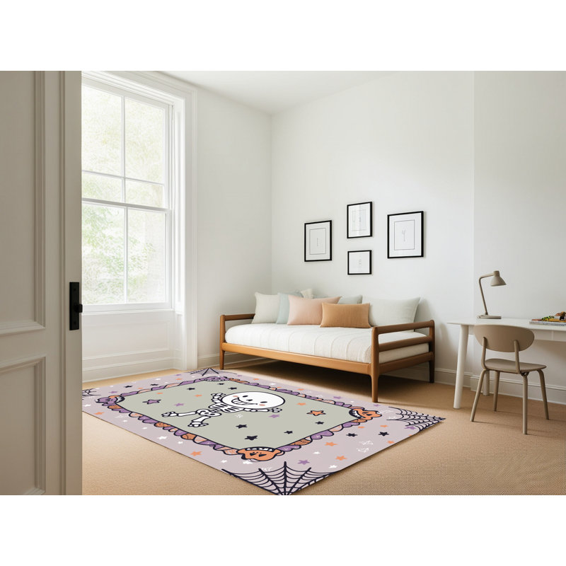 Tapis de vacances d'Halloween The Holiday Aisle®, Rectangulaire 2 pi x 3 pi