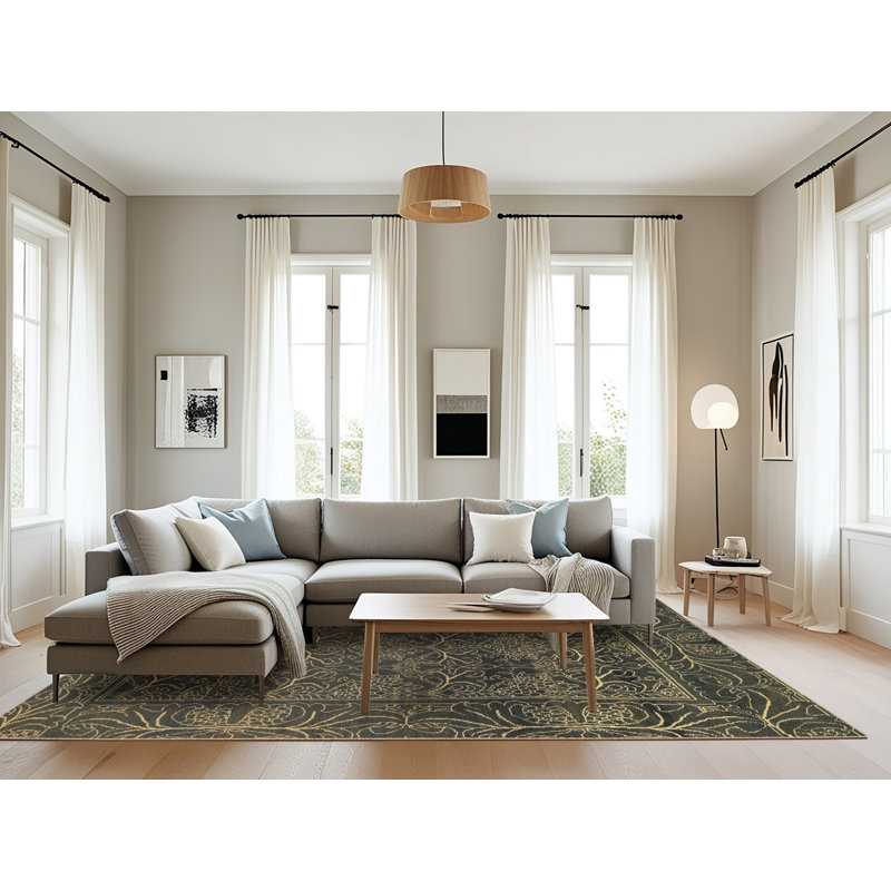 Tapis abstrait moderne 1676, Rectangle 8 pi x 10 pi