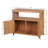Wooden Patio Bar Table Set With Storage, Buffet Cabinet Sideboard For Outdoor And Indoor-1816715809
