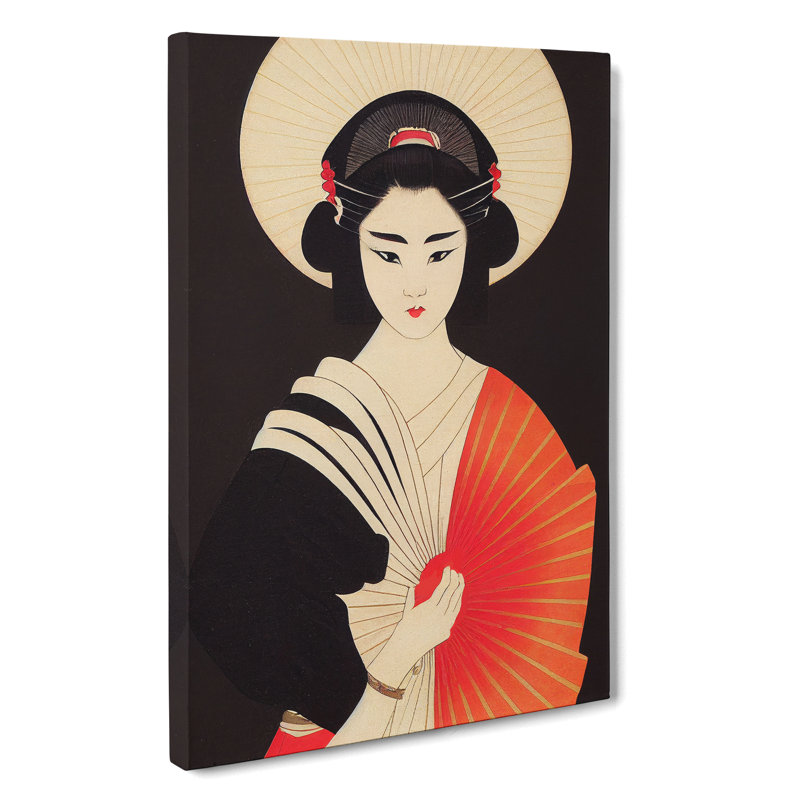 Sculptured Geisha - Wrapped Canvas, 60cm H x 40cm W x 3cm D