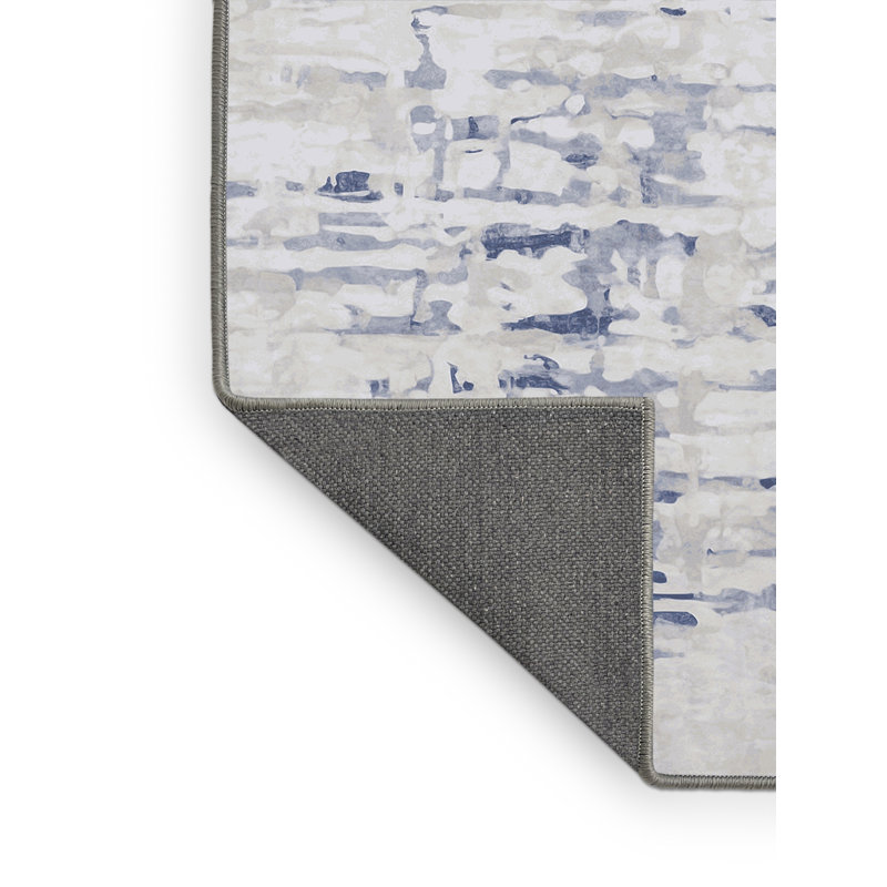 Tapis gris soyeux et moelleux, Rectangle 2 pi x 4 pi