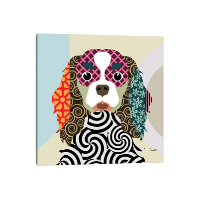«Cavalier King Charles Spaniel» par Lanre Studio, reproduction sur toile tendue