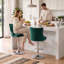 Swivel Upholstered Bar Stool with Steel Frame