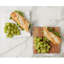 Plateau à fromage festonné pour apéritifs - Lot de 2 - Blanc/Naturel