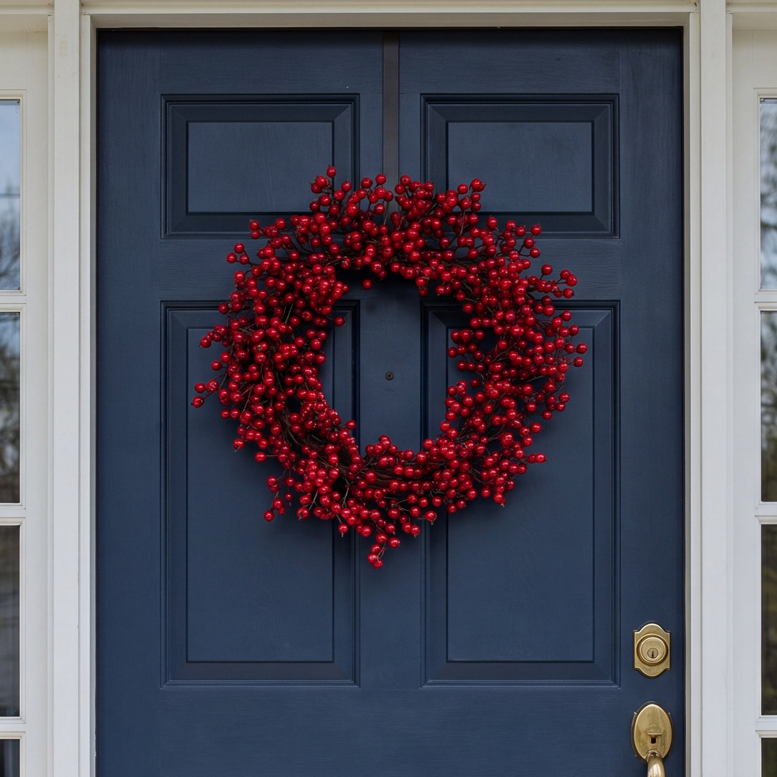 22'' Faux Berry Plastic Wreath