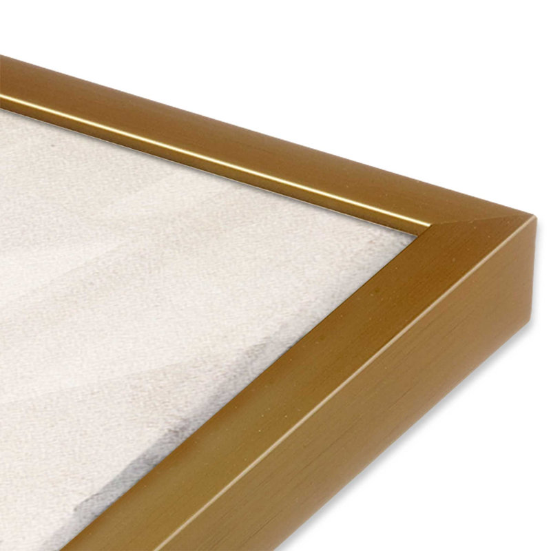 Crescendo chaotique IV, H 21,75 po x l 21,75 po, Cadre simple en or poli