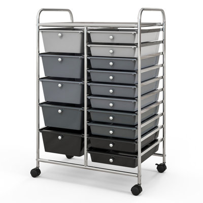 Barksdale 15-Drawer Utility Rolling Organizer Cart