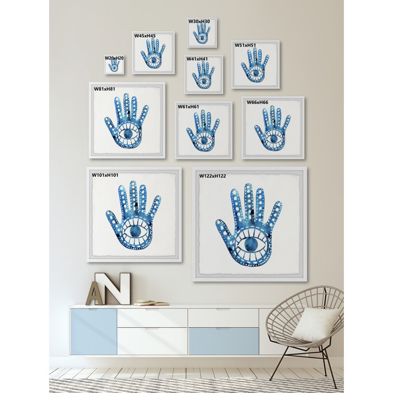Hands Off - Single Picture Frame Painting, 45cm H x 45cm W x 3.81cm D