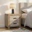 Roux 2-Drawer Pine Wood Nightstand