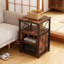 Ensemble de 2 tables de chevet modernes avec tiroirs rabattables et tablettes ouvertes, table de bout robuste en X pour la chambre à coucher, le salon et le bureau, assemblage facile inclus
