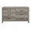 Mobilier de chambre à coucher moderne en bois de style gris rustique avec 1 commode et 6 tiroirs